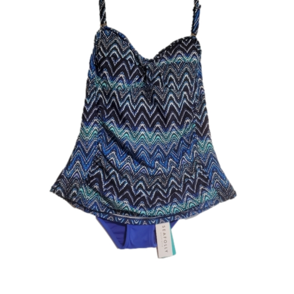 Turn Heads in Blue: Leilani/Seafolly 2 Piece Swim Seperate Bundle Size 10